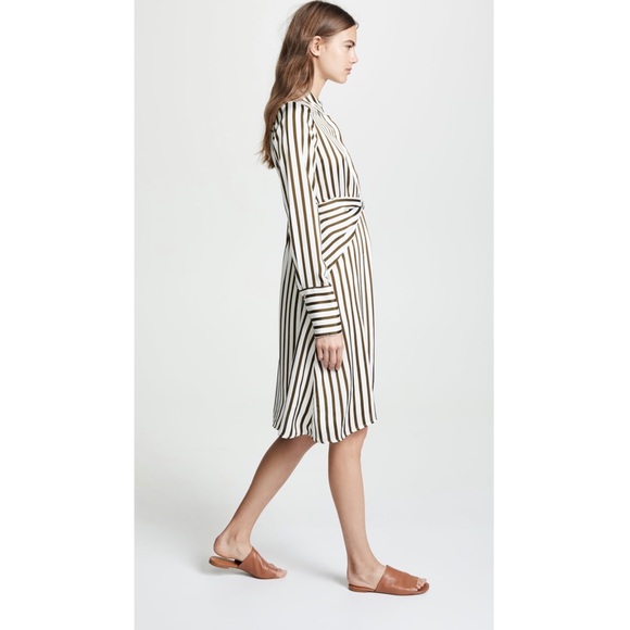(NWT) LINE & DOT • Charlotte Striped Long Sleeve Shirt Dress - Picture 2 of 16